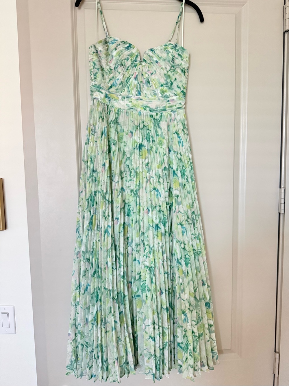 ASTR the Label Bayley Pleated Floral Maxi Dress XS